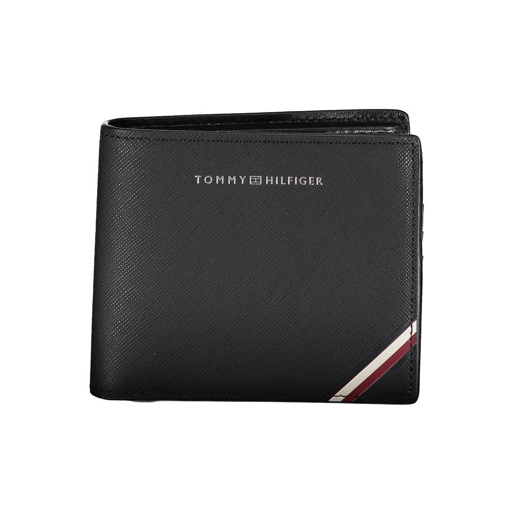 Tommy Hilfiger Black Leather Men Wallet Tommy Hilfiger