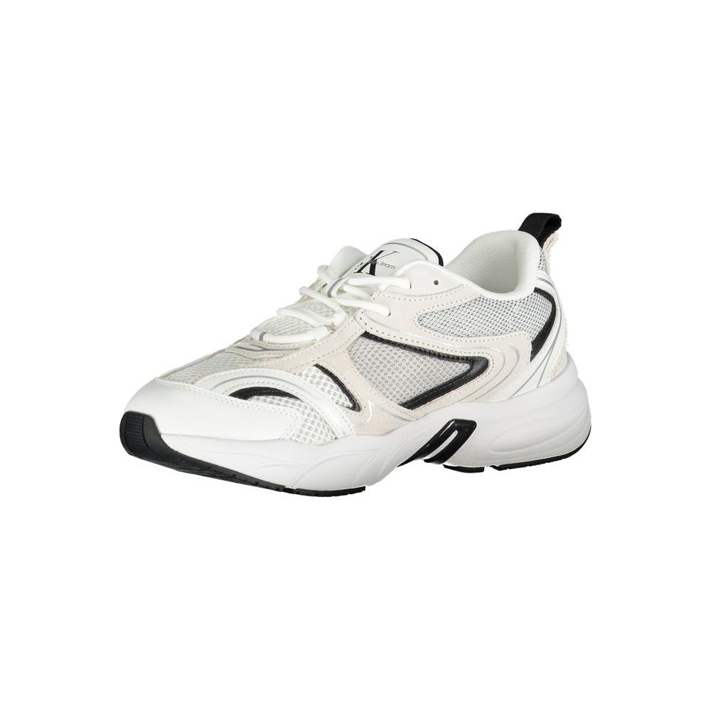 Calvin Klein Elegant White Sneakers with Contrast Details Calvin Klein