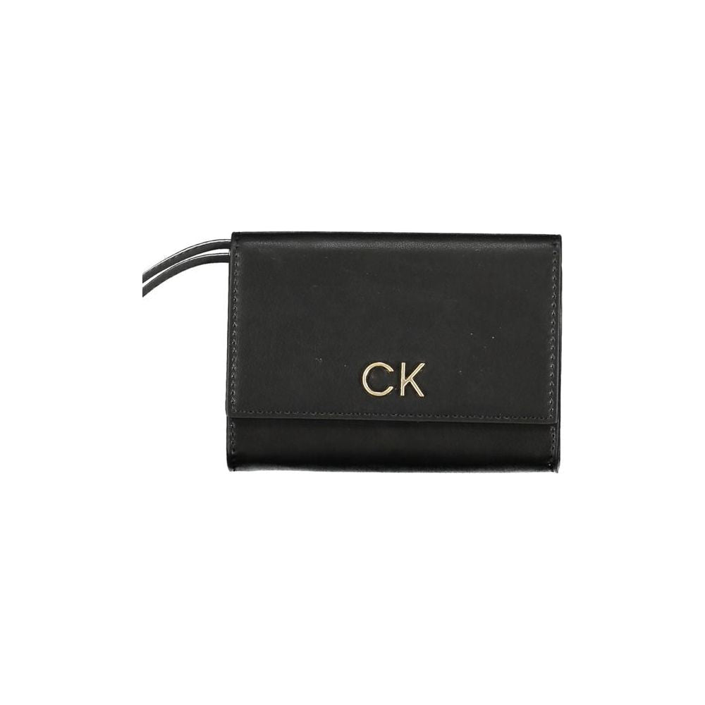 Calvin Klein Sleek Compact Designer Wallet in Black Calvin Klein