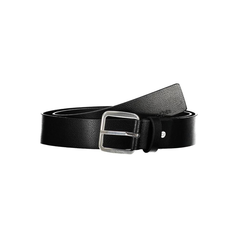 Calvin Klein Elegant Black Leather Belt with Metal Buckle Calvin Klein