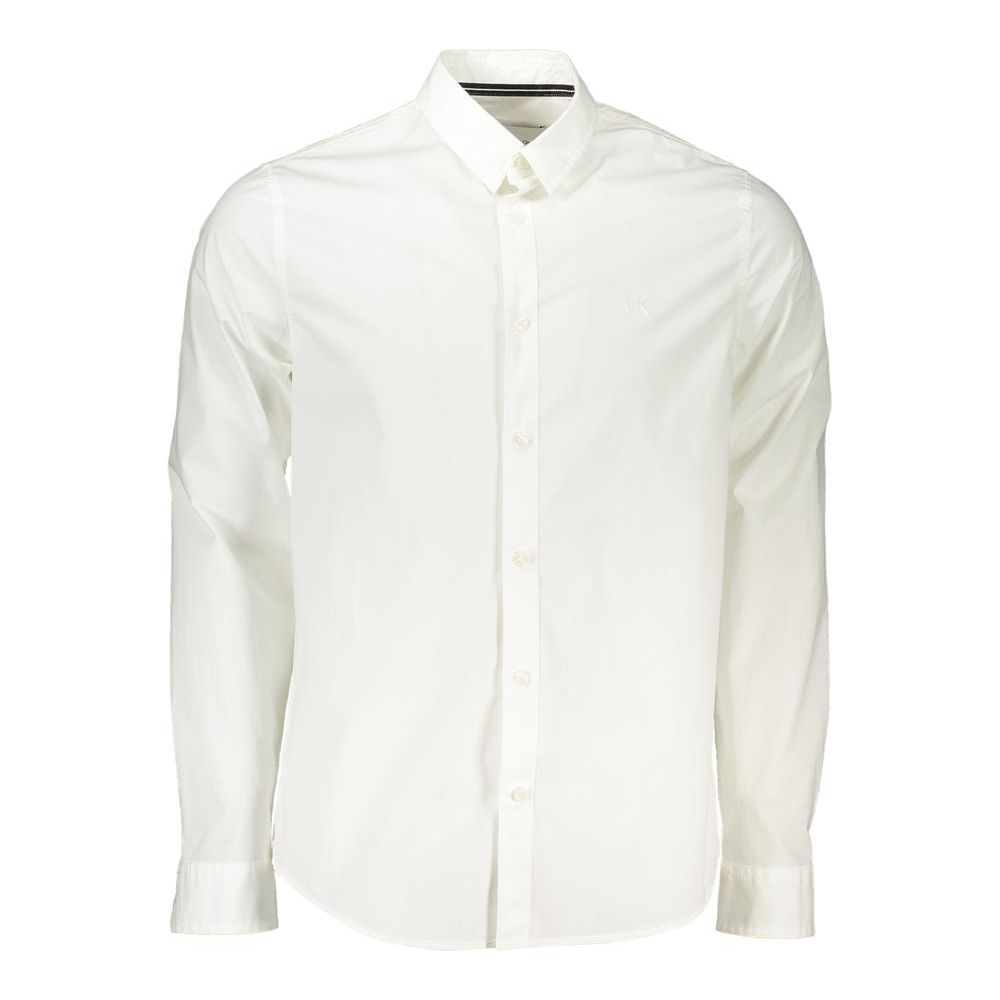 Calvin Klein Elegant Slim Fit Long Sleeved White Shirt