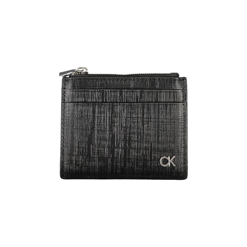 Calvin Klein Sleek Leather Card Holder with Zip Closure Calvin Klein