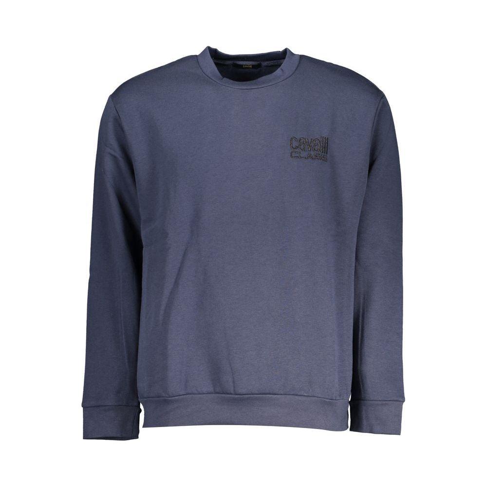 Cavalli Class Elegant Crew Neck Embroidered Sweatshirt Cavalli Class