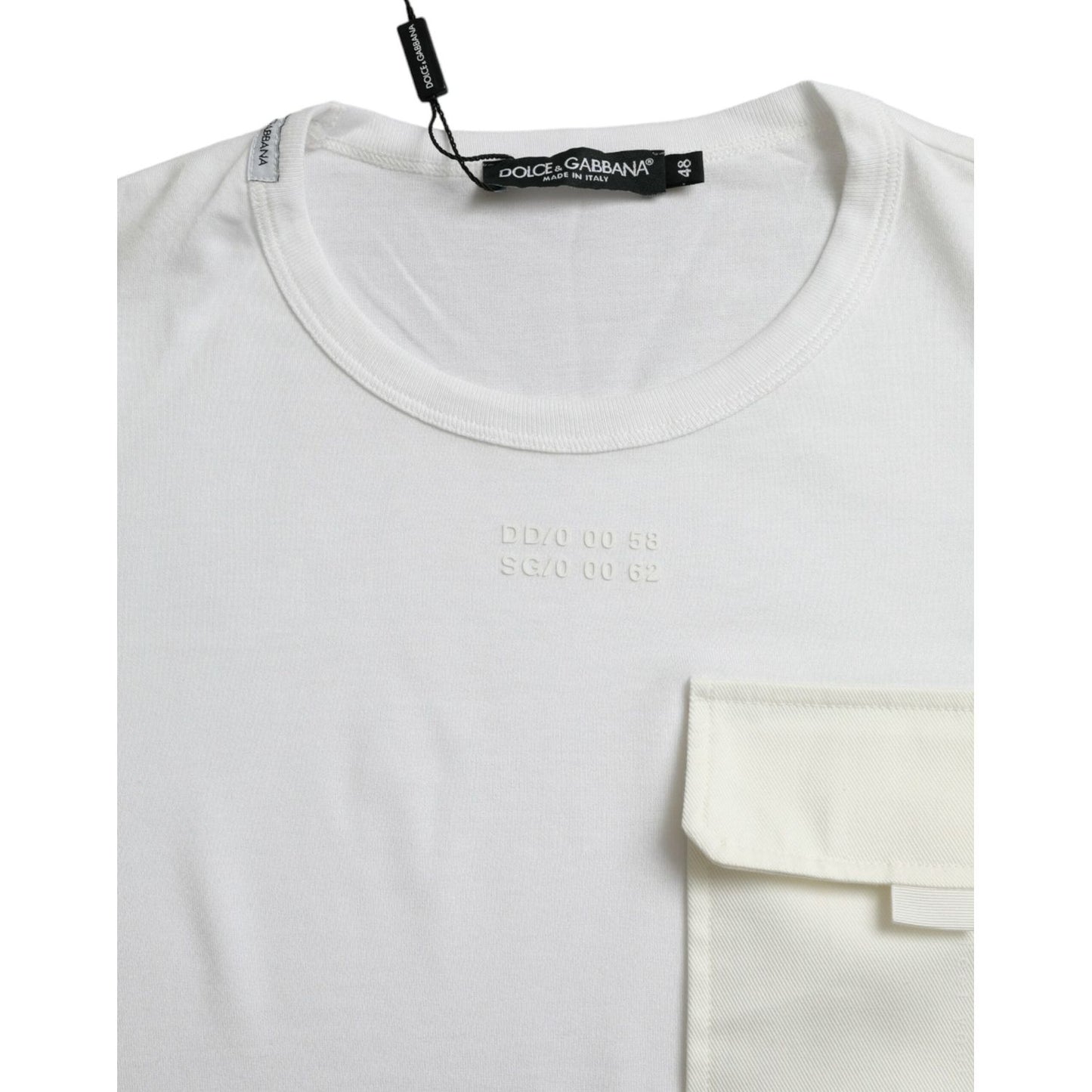 Dolce & Gabbana Elegant White Crew Neck Cotton Tee Dolce & Gabbana