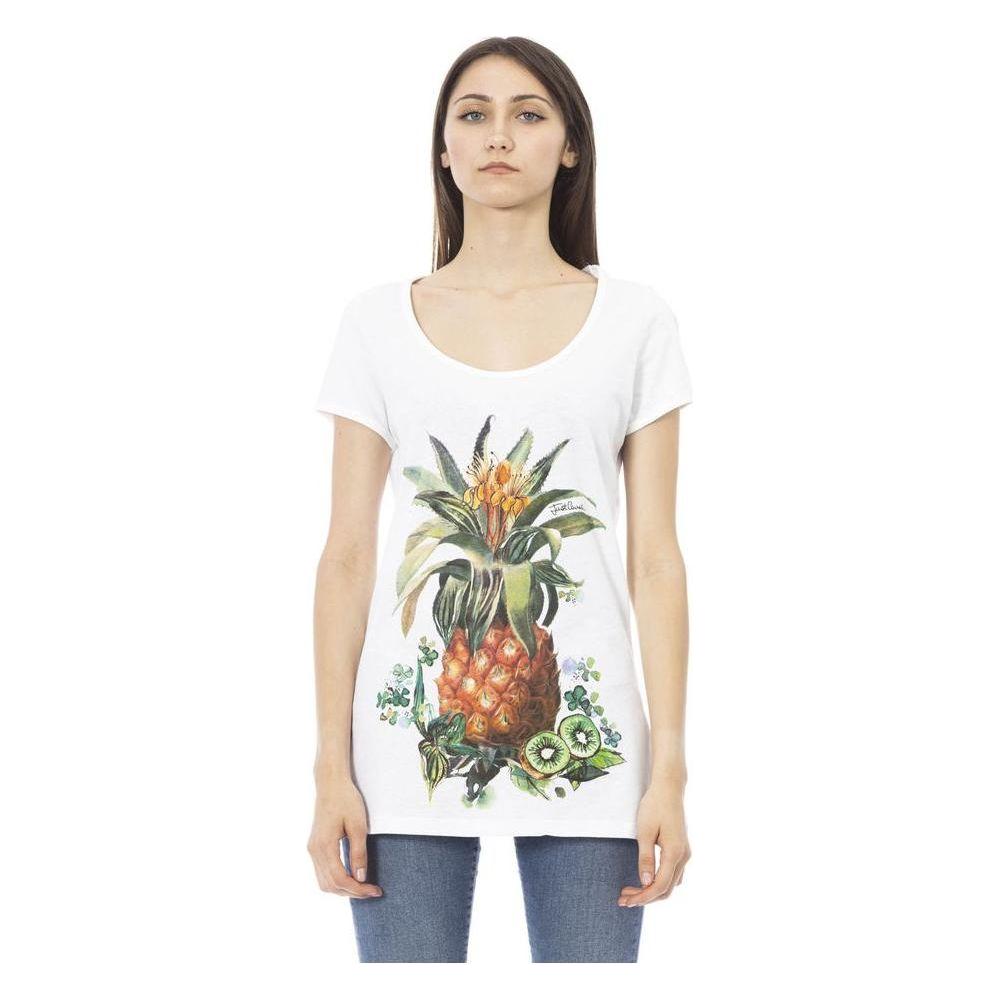 Just Cavalli White Cotton Women T-Shirt