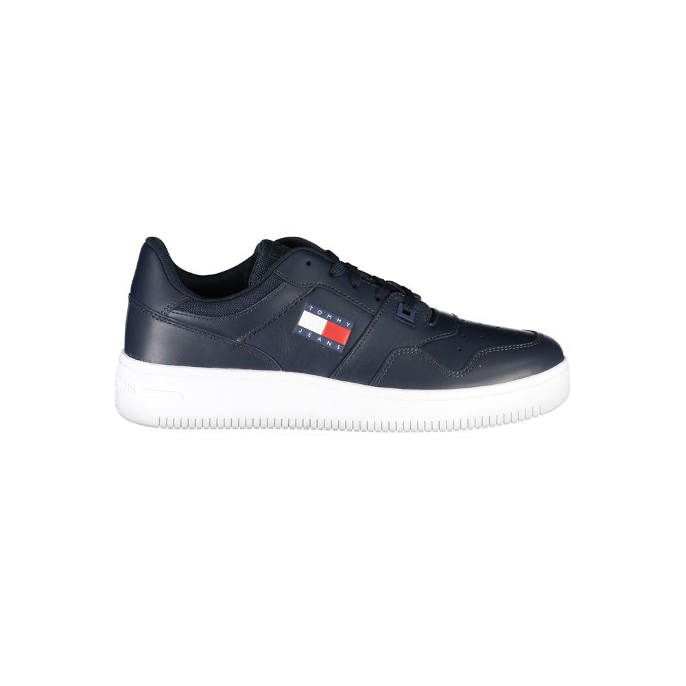 Tommy Hilfiger Blue Contrast Sneakers with Logo Detail Tommy Hilfiger