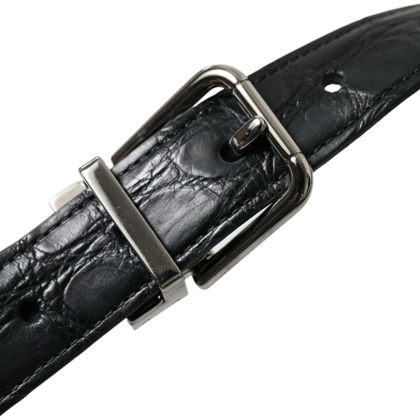 Dolce & Gabbana Elegant Leather Belt with Metal Buckle Dolce & Gabbana