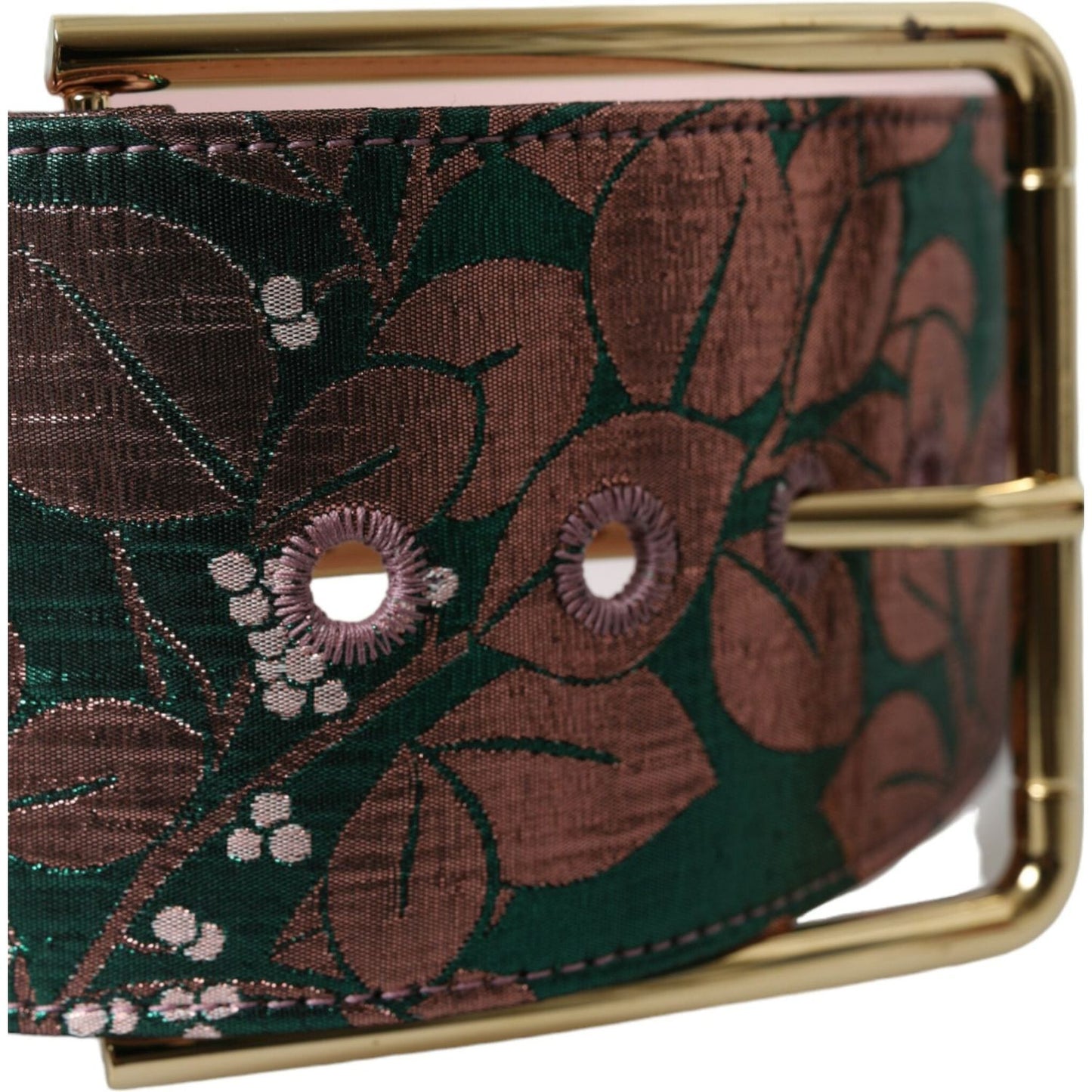 Dolce & Gabbana Multicolor Floral Jacquard Lurex Gold Buckle Belt 1728,5 Inches,65 cm / 26 Inches,67345645728,70 cm / 28 Inches,75 cm / 29,80 cm / 32 Inches,85 cm / 34 Inches,90 cm / 36 Inches,95 cm / 38 Inches,Accessories,Belts - Accessories,Belts - Wome