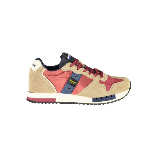 Blauer Beige Sports Sneakers with Contrast Accents Blauer