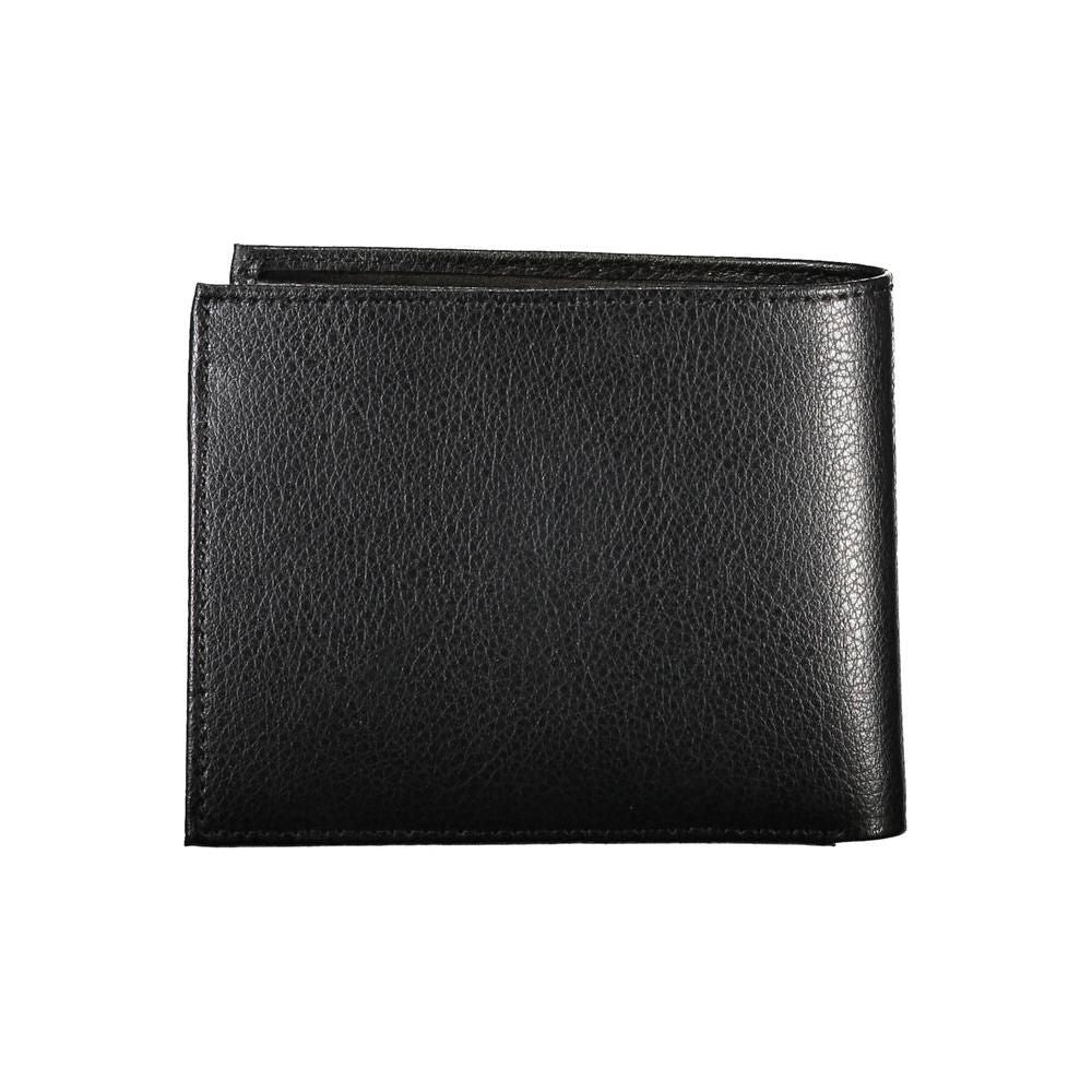 Guess Jeans Chic Black Leather Dual-Compartment Wallet Guess Jeans