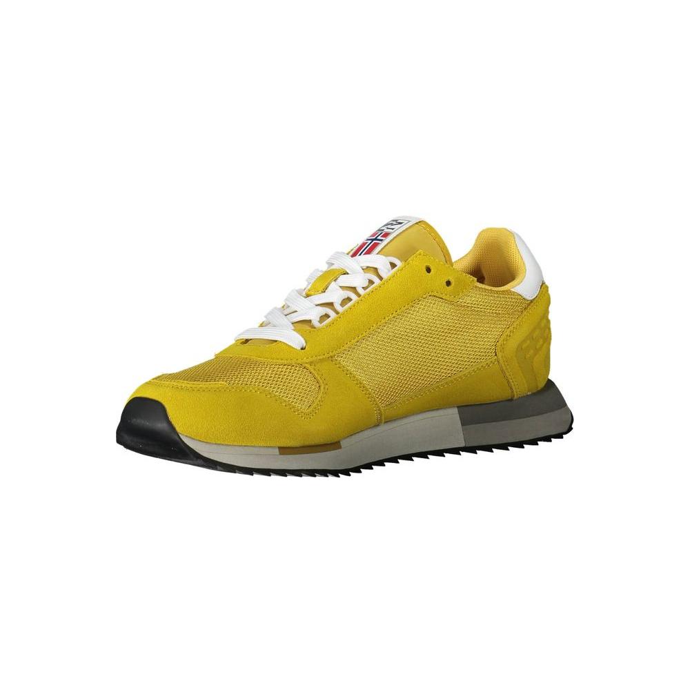 Napapijri Vibrant Yellow Contrast Lace-Up Sneakers Napapijri