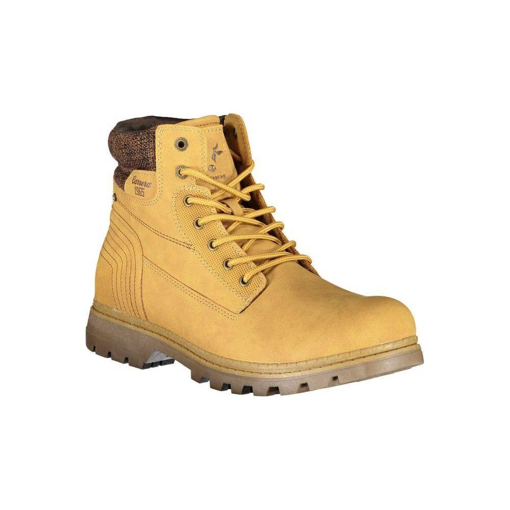 Carrera Sleek Yellow Lace-Up Boots with Contrast Detail Carrera