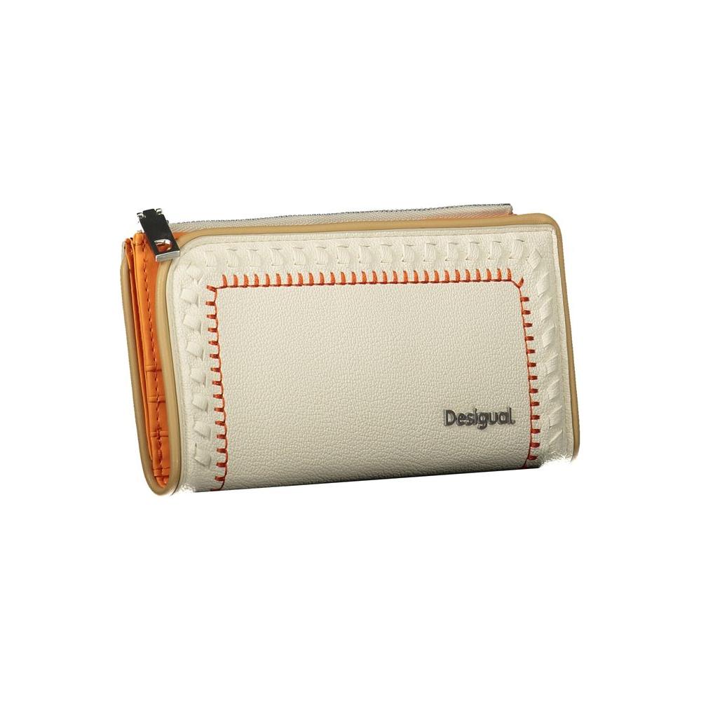 Desigual Chic Dual-Compartment White Wallet Desigual