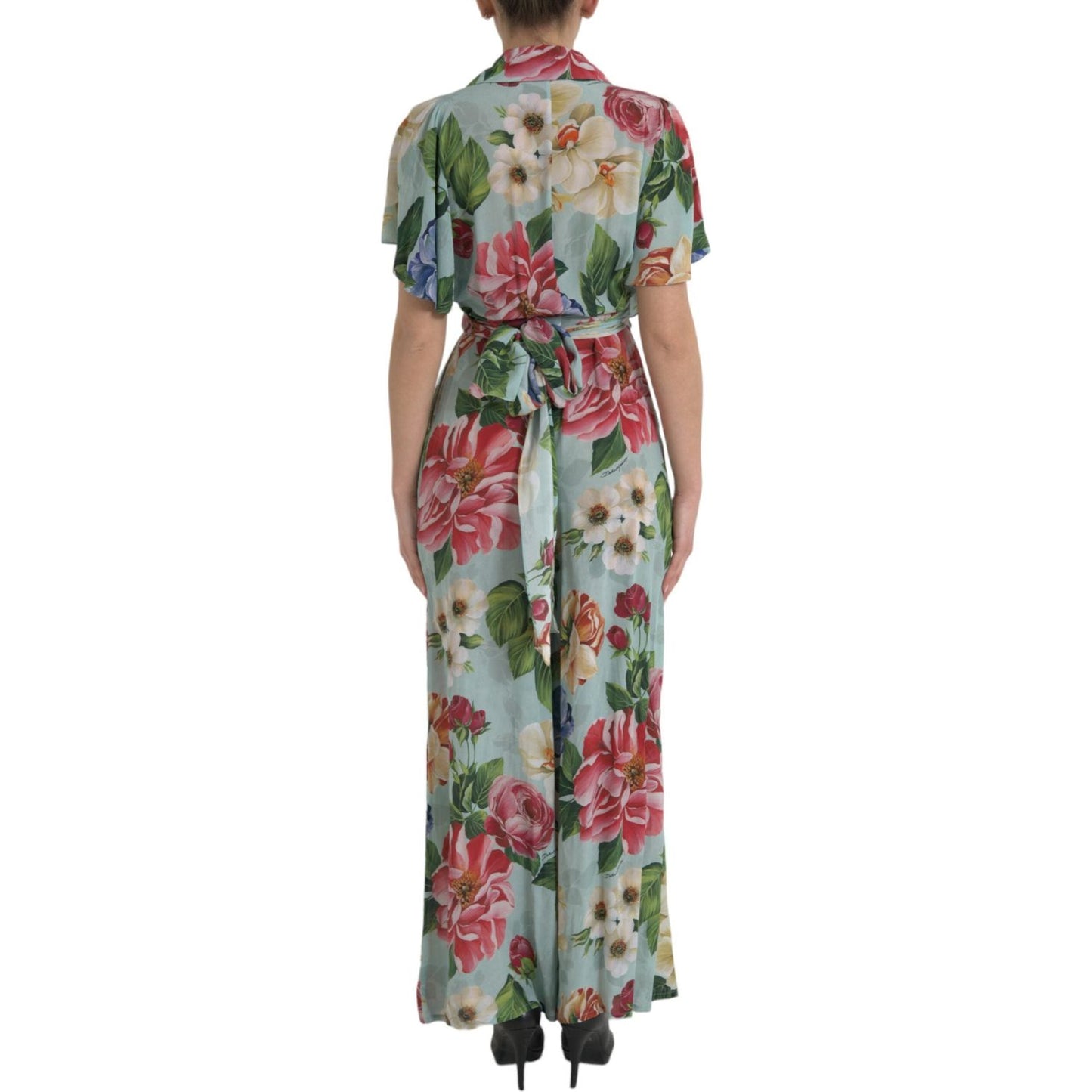 Dolce & Gabbana Elegant Floral Silk Crepe Jumpsuit Dolce & Gabbana