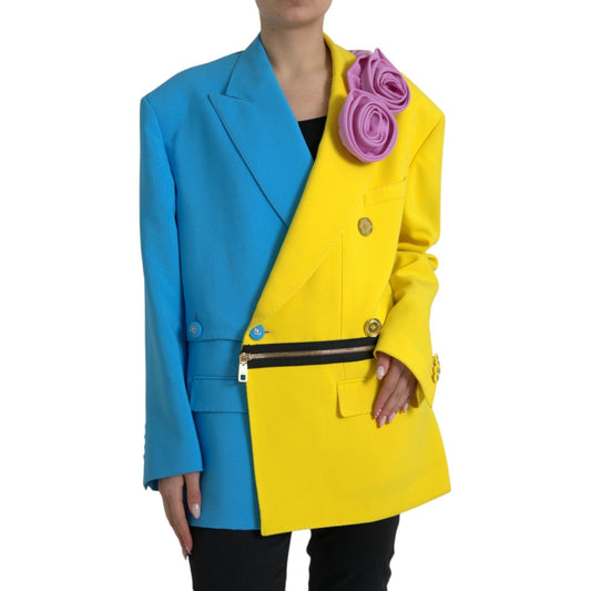 Dolce & Gabbana Multicolor Patchwork Trench Coat Jacket Dolce & Gabbana