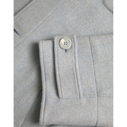 Dolce & Gabbana Light Blue Wool Button Trench Coat Jacket 1728,67345645728,Clothing,Dolce & Gabbana,IT52 | XL,Jackets & Coats - Clothing,Jackets - Men - Clothing,Light Blue,Material: 100% Virgin Wool,Men,New with tags,Trench Coats - Jackets & Coats - Clot