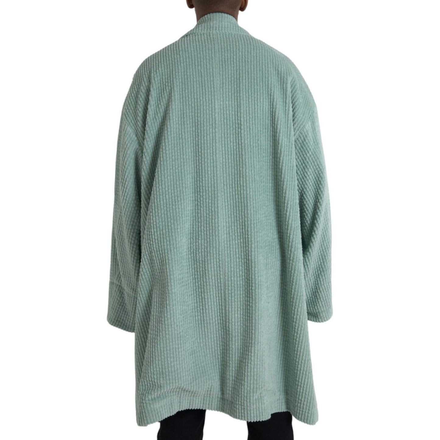 Dolce & Gabbana Blue Double Breasted Corduroy Cotton Jacket 1728,67345645728,Clothing,Dolce & Gabbana,IT52 | XL,Jackets & Coats - Clothing,Jackets - Men - Clothing,Light Blue,Material: 100% Cotton,Men,New with tags,Trench Coats - Jackets & Coats - Clothin