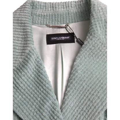 Dolce & Gabbana Blue Double Breasted Corduroy Cotton Jacket 1728,67345645728,Clothing,Dolce & Gabbana,IT52 | XL,Jackets & Coats - Clothing,Jackets - Men - Clothing,Light Blue,Material: 100% Cotton,Men,New with tags,Trench Coats - Jackets & Coats - Clothin