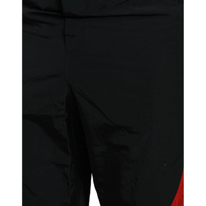 Dolce & Gabbana Black Red Leopard Print Nylon Jogger Pants 1728,67345645728,Athletic Pants - Pants - Clothing,Black and Red,Clothing,Dolce & Gabbana,IT44 | XS,IT46 | S,IT48 | M,IT50 | L,IT52 | XL,IT54 | XL,IT56 | XXL,IT58 | XXL,Jeans & Pants - Men - Cloth