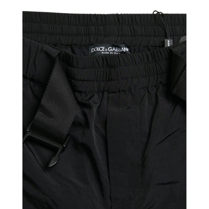 Dolce & Gabbana Black Red Leopard Print Nylon Jogger Pants 1728,67345645728,Athletic Pants - Pants - Clothing,Black and Red,Clothing,Dolce & Gabbana,IT44 | XS,IT46 | S,IT48 | M,IT50 | L,IT52 | XL,IT54 | XL,IT56 | XXL,IT58 | XXL,Jeans & Pants - Men - Cloth
