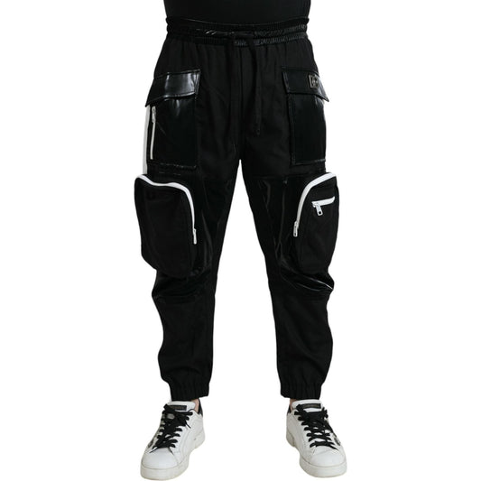 Dolce & Gabbana Black Nylon Cargo Jogger Men Sweatpants Pants 1728,67345645728,Athletic Pants - Pants - Clothing,Black,Clothing,Dolce & Gabbana,IT48 | M,Jeans & Pants - Men - Clothing,Joggers (workout pants) - Sportswear - Clothing,Material: 100% Nylon,Me