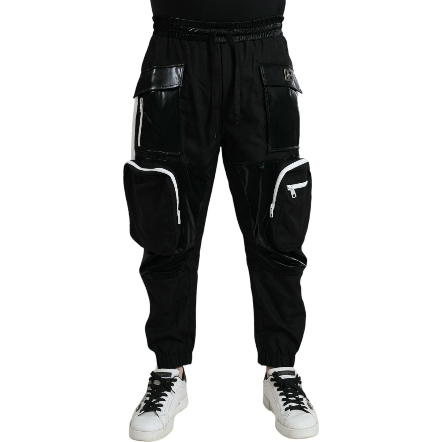 Dolce & Gabbana Black Nylon Cargo Jogger Men Sweatpants Pants Dolce & Gabbana