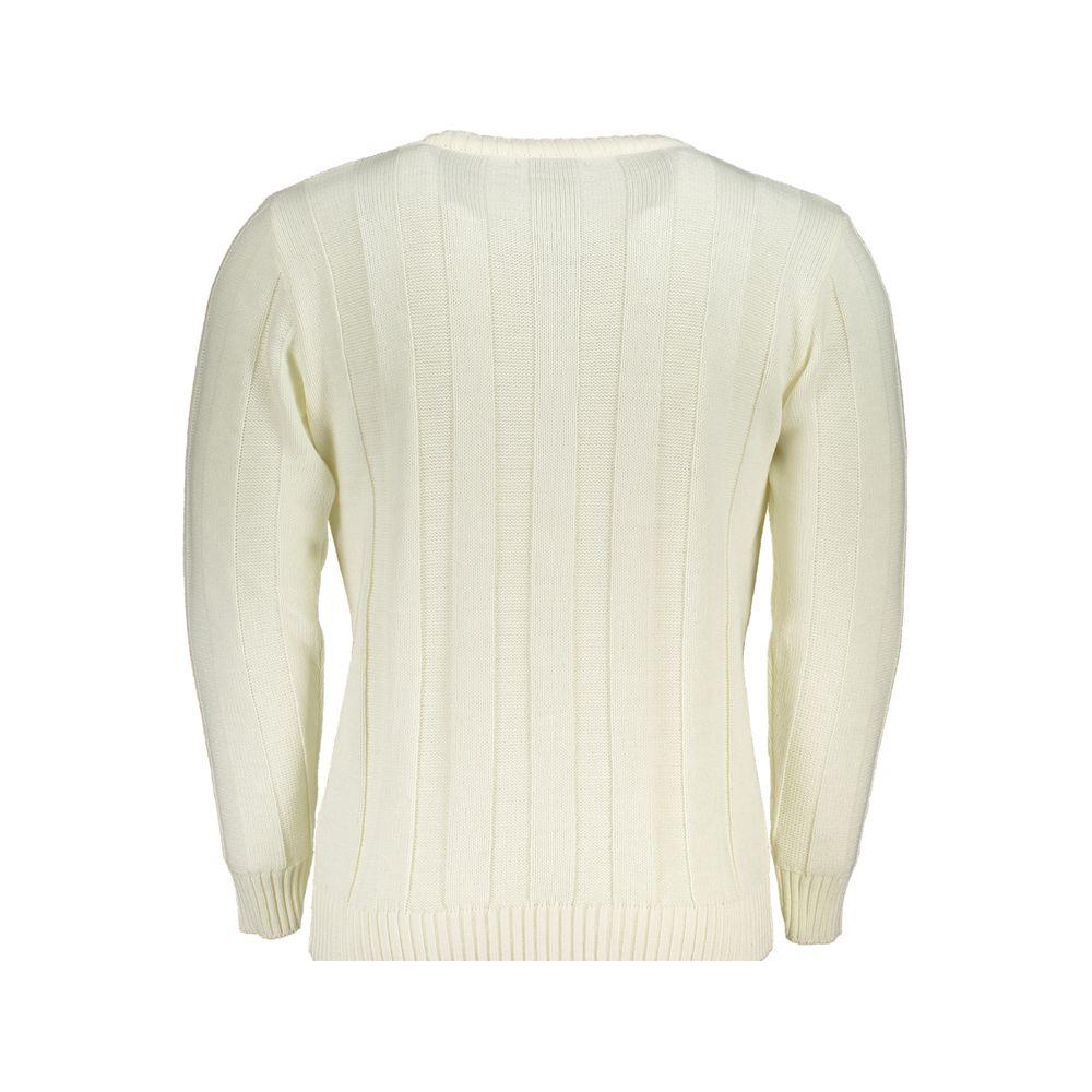 U.S. Grand Polo White Fabric Sweater U.S. Grand Polo