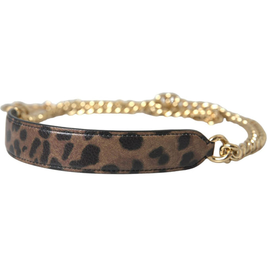 Dolce & Gabbana Brown Leopard Handbag Accessory Shoulder Strap Dolce & Gabbana