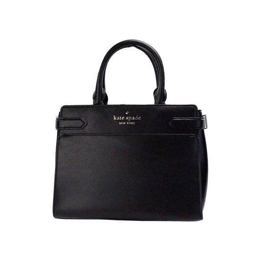 Kate Spade Staci Medium Black Saffiano Leather Crossbody Satchel Bag Handbag Kate Spade