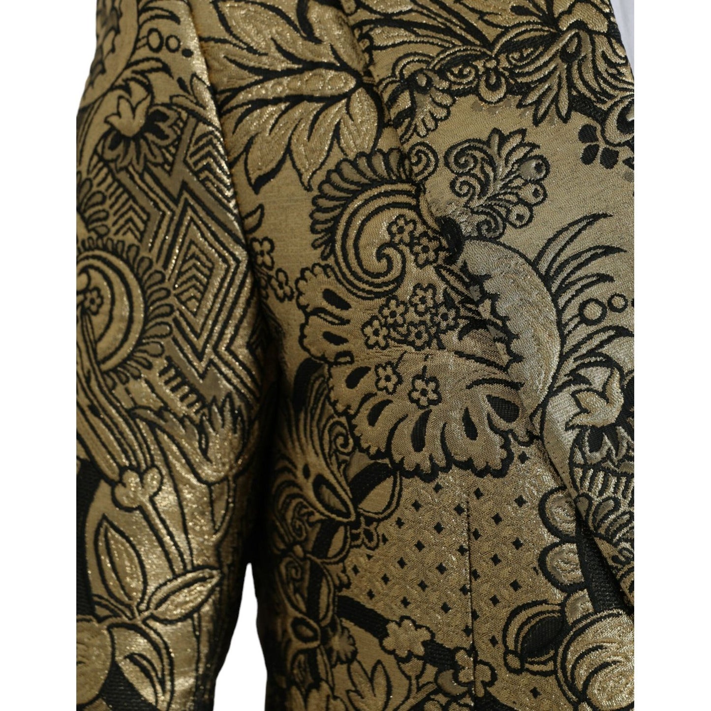 Dolce & Gabbana Gold SICILIA Jacquard Single Breasted Coat Blazer Dolce & Gabbana