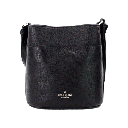 Kate Spade Leila Small Black Pebbled Leather Bucket Shoulder Crossbody Bag Kate Spade