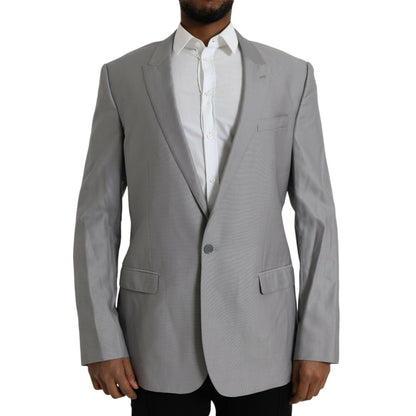 Dolce & Gabbana Gray Wool Peak Single Breasted Coat Blazer 1728,67345645728,Blazers - Men - Clothing,Blazers - Suits & Blazers - Clothing,Clothing,Dolce & Gabbana,Gray,IT54 | XL,Material: 82% Virgin Wool 18% Silk,Men,New with tags,Suits & Blazers - Clothi