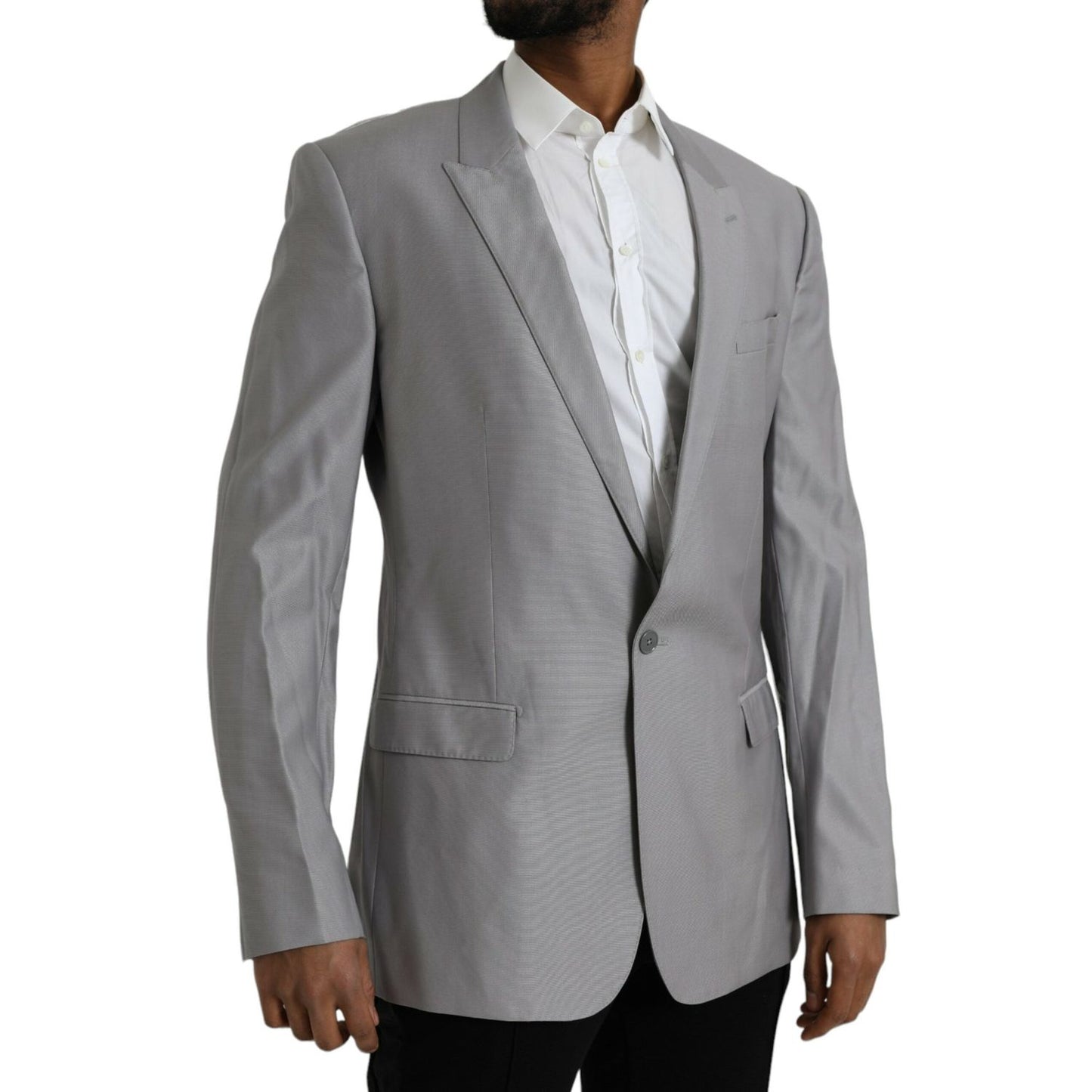 Dolce & Gabbana Gray Wool Peak Single Breasted Coat Blazer 1728,67345645728,Blazers - Men - Clothing,Blazers - Suits & Blazers - Clothing,Clothing,Dolce & Gabbana,Gray,IT54 | XL,Material: 82% Virgin Wool 18% Silk,Men,New with tags,Suits & Blazers - Clothi
