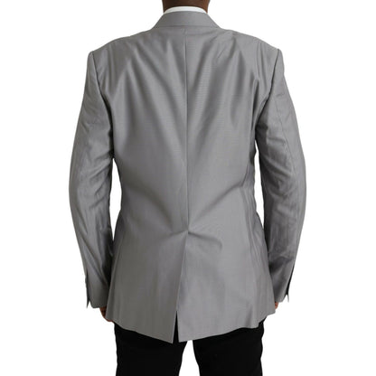 Dolce & Gabbana Gray Wool Peak Single Breasted Coat Blazer 1728,67345645728,Blazers - Men - Clothing,Blazers - Suits & Blazers - Clothing,Clothing,Dolce & Gabbana,Gray,IT54 | XL,Material: 82% Virgin Wool 18% Silk,Men,New with tags,Suits & Blazers - Clothi
