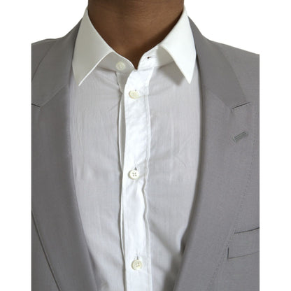 Dolce & Gabbana Gray Wool Peak Single Breasted Coat Blazer 1728,67345645728,Blazers - Men - Clothing,Blazers - Suits & Blazers - Clothing,Clothing,Dolce & Gabbana,Gray,IT54 | XL,Material: 82% Virgin Wool 18% Silk,Men,New with tags,Suits & Blazers - Clothi