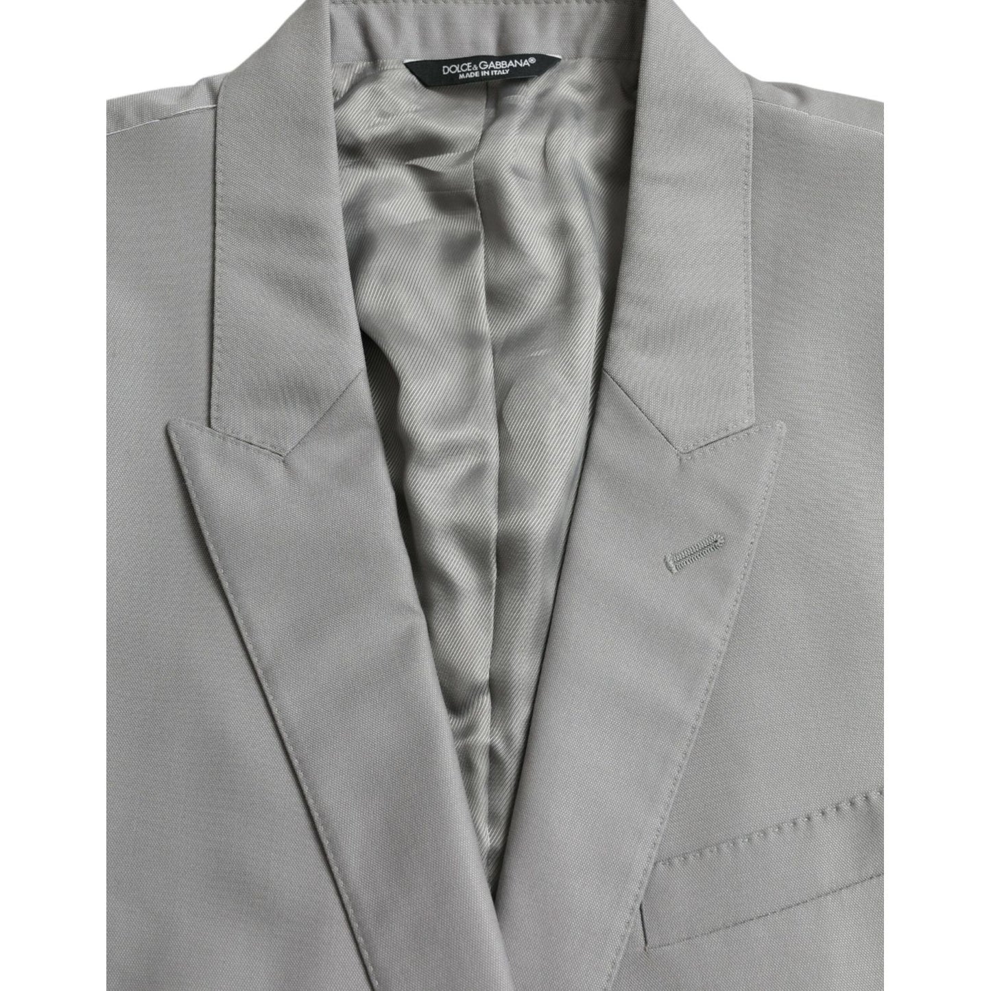 Dolce & Gabbana Gray Wool Peak Single Breasted Coat Blazer 1728,67345645728,Blazers - Men - Clothing,Blazers - Suits & Blazers - Clothing,Clothing,Dolce & Gabbana,Gray,IT54 | XL,Material: 82% Virgin Wool 18% Silk,Men,New with tags,Suits & Blazers - Clothi