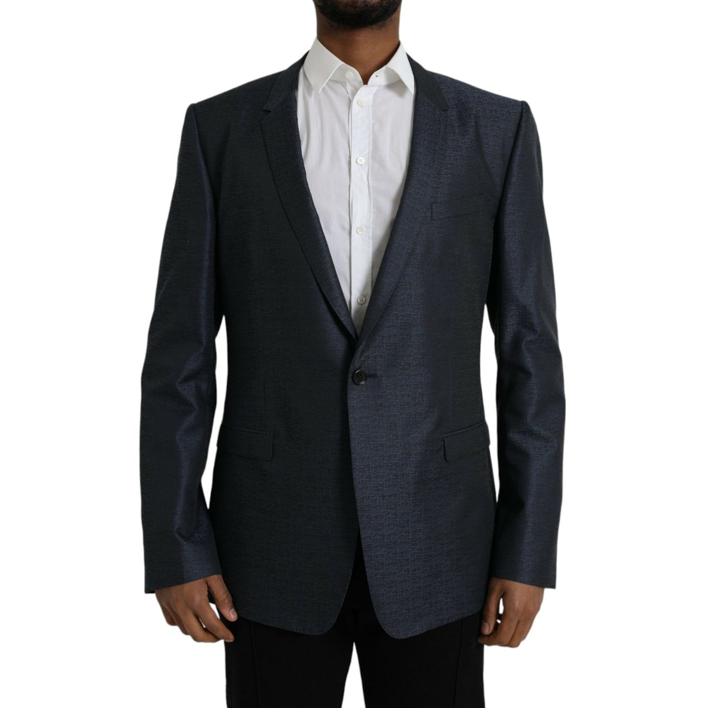 Dolce & Gabbana Blue Wool GOLD Single Breasted Coat Blazer 1728,67345645728,Blazers - Men - Clothing,Blazers - Suits & Blazers - Clothing,Blue,Clothing,Dolce & Gabbana,IT56 | XXL,Materials: 54% Virgin Wool 46% Polyester,Men,New with tags,Suits & Blazers -