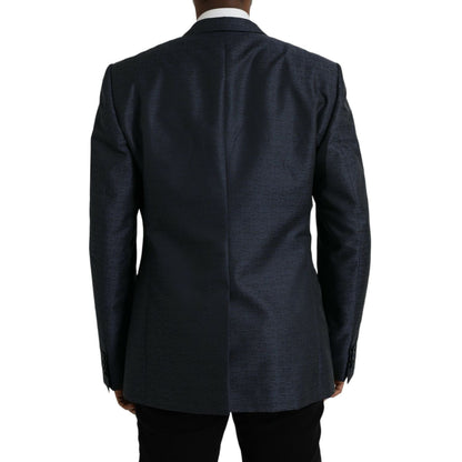 Dolce & Gabbana Blue Wool GOLD Single Breasted Coat Blazer 1728,67345645728,Blazers - Men - Clothing,Blazers - Suits & Blazers - Clothing,Blue,Clothing,Dolce & Gabbana,IT56 | XXL,Materials: 54% Virgin Wool 46% Polyester,Men,New with tags,Suits & Blazers -