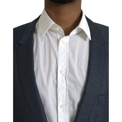 Dolce & Gabbana Blue Wool GOLD Single Breasted Coat Blazer 1728,67345645728,Blazers - Men - Clothing,Blazers - Suits & Blazers - Clothing,Blue,Clothing,Dolce & Gabbana,IT56 | XXL,Materials: 54% Virgin Wool 46% Polyester,Men,New with tags,Suits & Blazers -