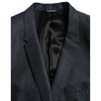 Dolce & Gabbana Blue Wool GOLD Single Breasted Coat Blazer 1728,67345645728,Blazers - Men - Clothing,Blazers - Suits & Blazers - Clothing,Blue,Clothing,Dolce & Gabbana,IT56 | XXL,Materials: 54% Virgin Wool 46% Polyester,Men,New with tags,Suits & Blazers -