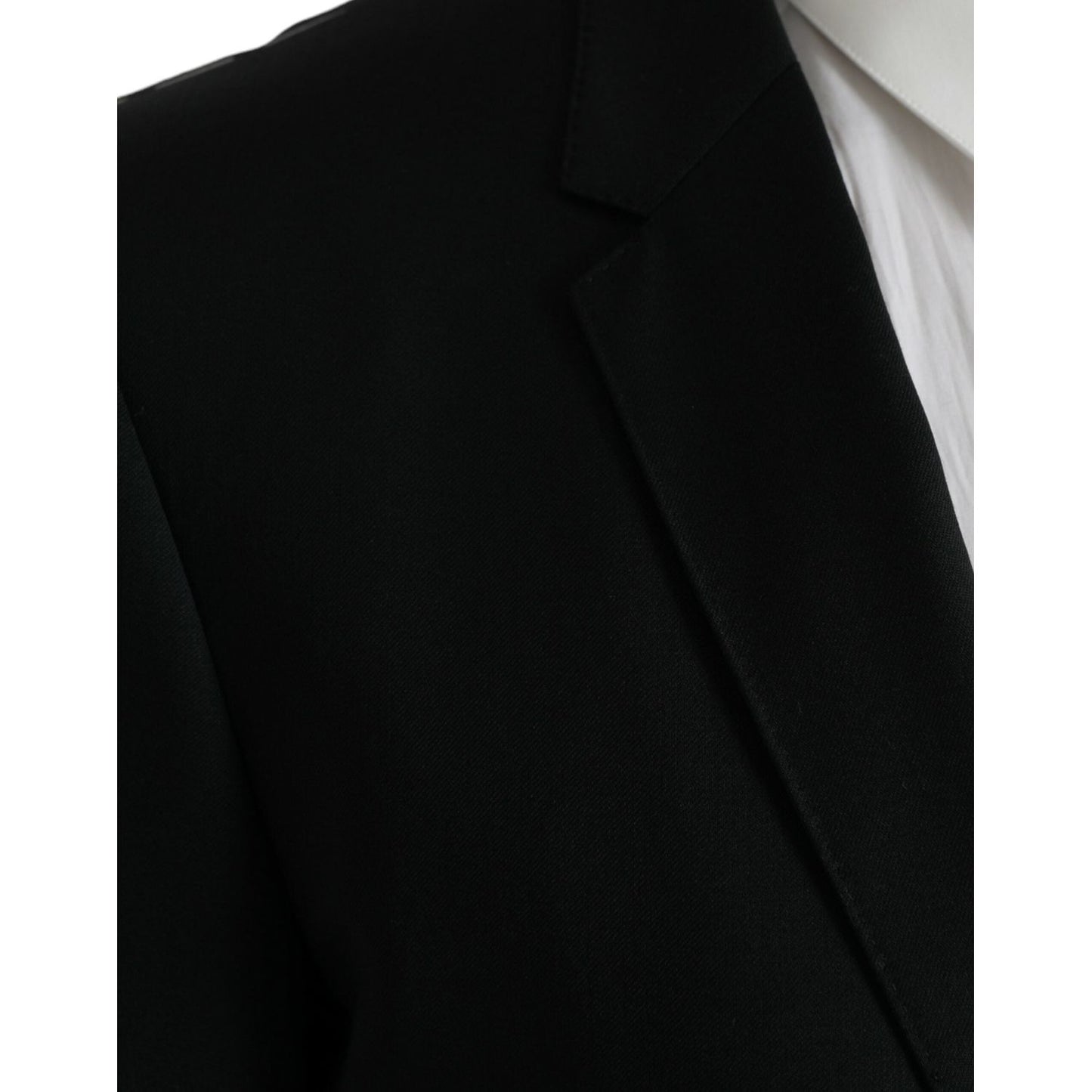 Dolce & Gabbana Black Wool MARTINI Single Breasted Blazer Dolce & Gabbana