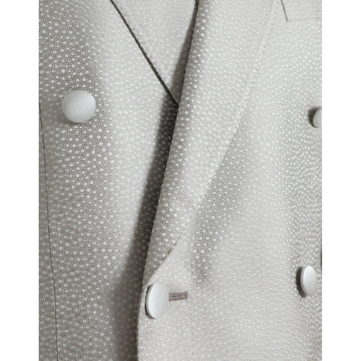 Dolce & Gabbana Off White MARTINI Double Breasted Coat Blazer 1728,67345645728,Blazers - Men - Clothing,Blazers - Suits & Blazers - Clothing,Clothing,Dolce & Gabbana,IT46 | S,Material: 100% Silk,Men,New with tags,Off White,Suits & Blazers - Clothing