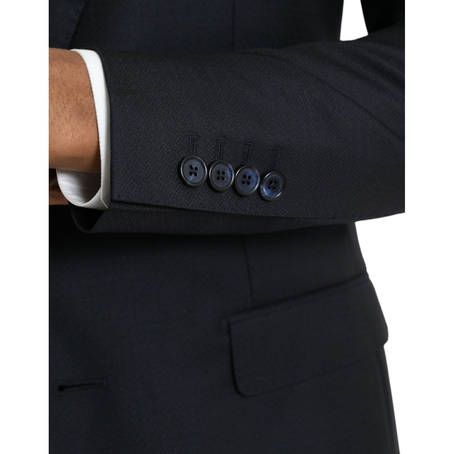 Dolce & Gabbana Dark Blue Wool NAPOLI Formal 2 Piece Suit Dolce & Gabbana