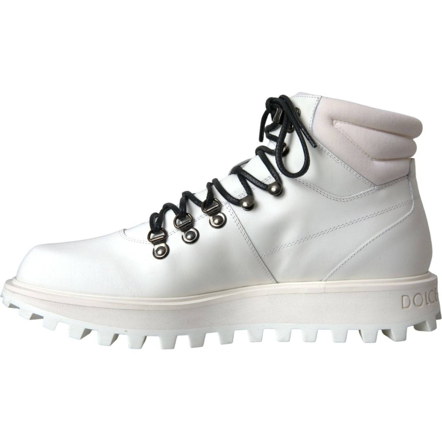 Dolce & Gabbana White Vulcano Trekking Men Ankle Boots Shoes Dolce & Gabbana