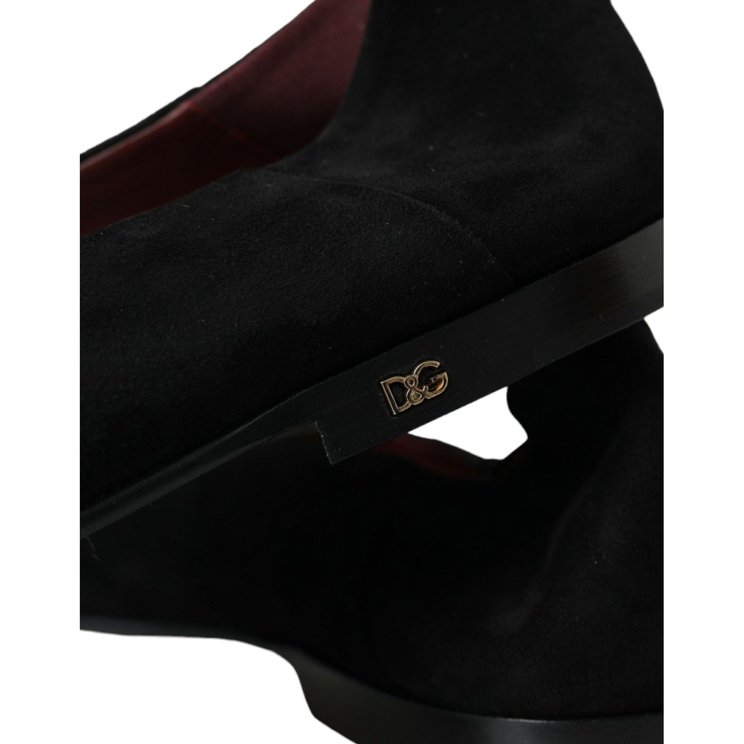 Dolce & Gabbana Black Suede Loafers Formal Dress Slip On Shoes Dolce & Gabbana