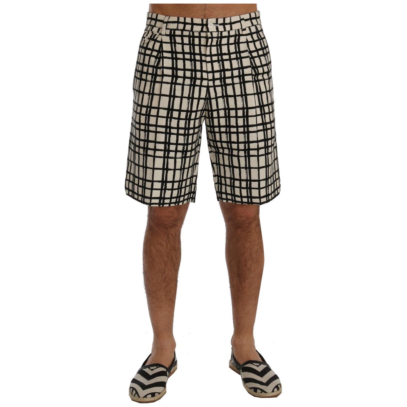 Dolce & Gabbana Elegant Striped Cotton-Linen Shorts Dolce & Gabbana