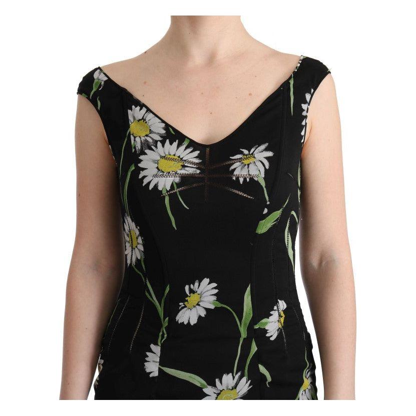 Dolce & Gabbana Sunflower Print Full Length Sheath Dress Dolce & Gabbana