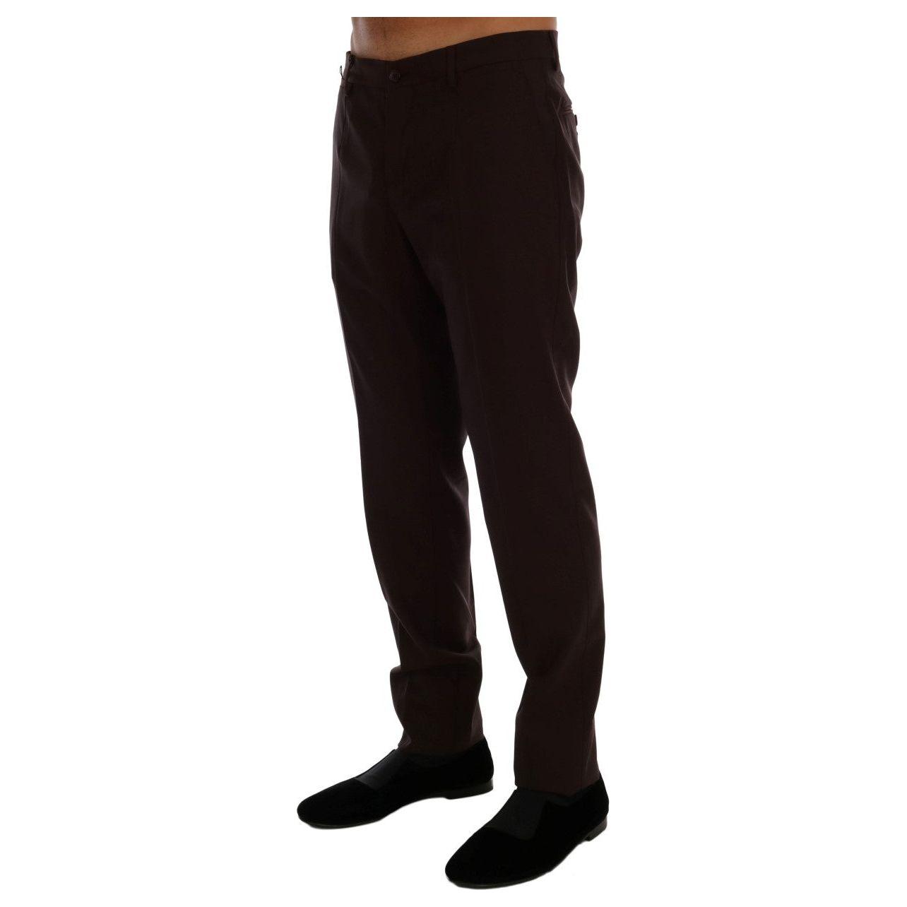 بنطلون رسمي أنيق بقصّة Slim Fit من Dolce &amp; Gabbana باللون الأرجواني