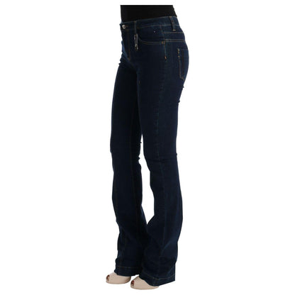 Costume National Blue Cotton Bootcut Flared Jeans 1728,67345645728,Blue,Bootcut Jeans - Jeans Denim - Clothing,Clothing,Costume National,Jeans & Pants - Women - Clothing,Jeans Denim - Clothing,Material: 100% Cotton,New with tags,W25,W26,Women,Women - Clot