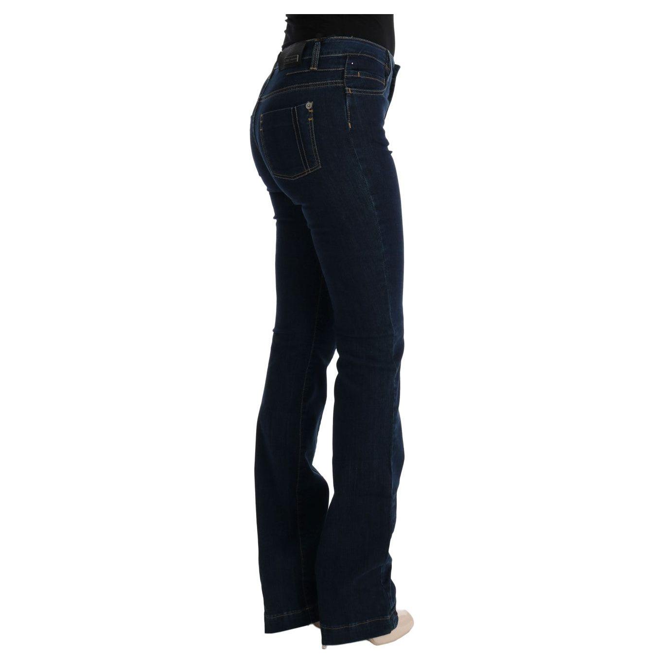 Costume National Blue Cotton Bootcut Flared Jeans 1728,67345645728,Blue,Bootcut Jeans - Jeans Denim - Clothing,Clothing,Costume National,Jeans & Pants - Women - Clothing,Jeans Denim - Clothing,Material: 100% Cotton,New with tags,W25,W26,Women,Women - Clot